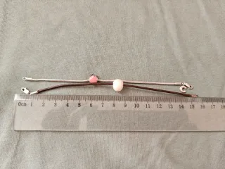 Pulseras niña plata y charm