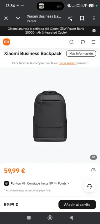 Xiaomi business backpack GL