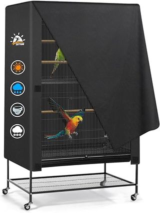 Zettum Funda para Jaula de Pájaros – Funda de Tela 600D para la Noche, Resistente e Impermeable, Accesorio Antidecoloración para