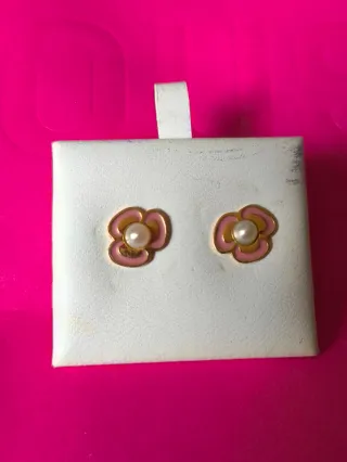 Pendientes Tous oro, Flor Perla Dorados Rosados