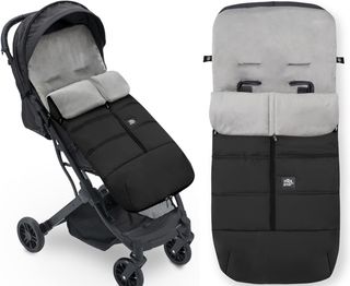 Saco Silla Paseo Universal, Saco Invierno Silla Paseo Universal, Desmontable con Cremallera, Cabezal Ajustable,Impermeable y Tra