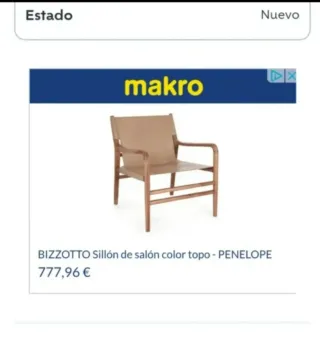 Pieza muy exclusiva Sillón de madera y cuero Nuevo