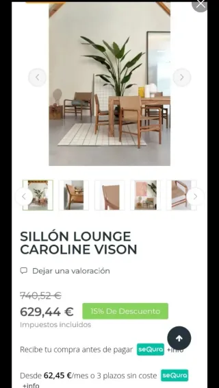 Pieza muy exclusiva Sillón de madera y cuero Nuevo