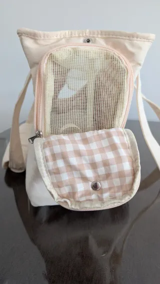 Transportín perro pequeño beige