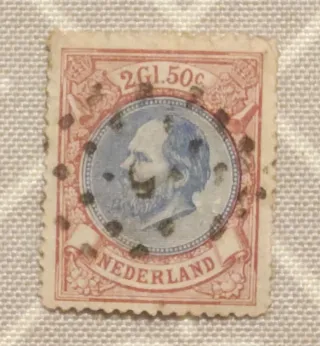 Sello Holanda Guillermo III 1872