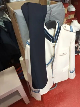 Traje Comunión Blanco y Azul