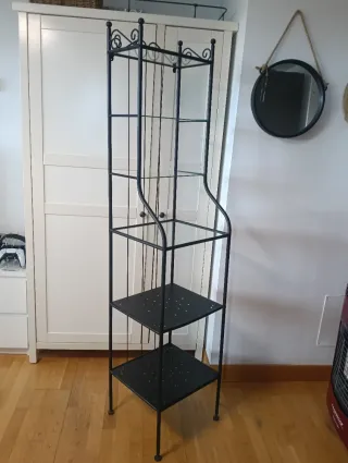 Scaffalatura Ikea in Ferro e Vetro Nero