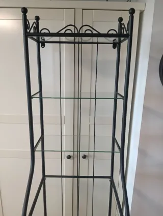 Scaffalatura Ikea in Ferro e Vetro Nero