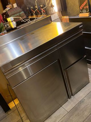 Mueble cafetero acero inoxidable