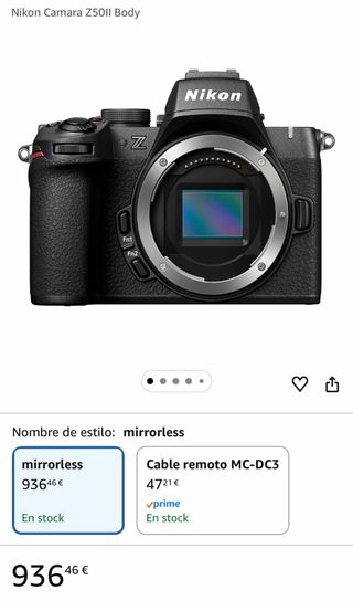 Cámara Nikon Z50II
