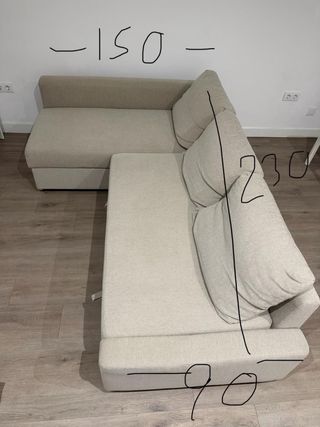 Chaislongue beige IMPOLUTO