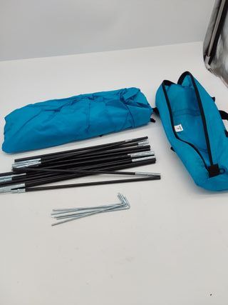 outdoorer Carpa para Playa Helios Air, azúl, protección UV de 80, pequeño, aireado - Carpa de Playa para Viajar