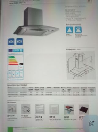 Campana Extractora Onda Cristal 600N