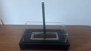 Chimenea de mesa moderna cristal y metal