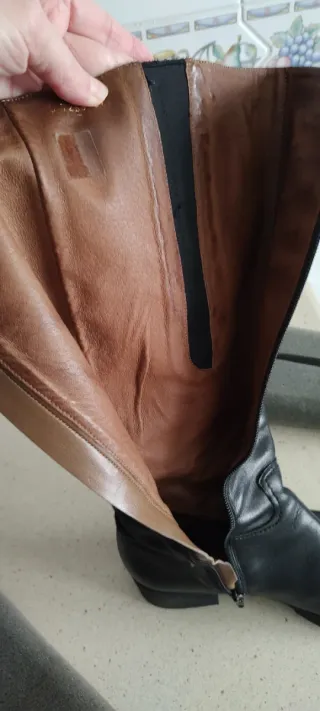 Botas altas Wonders negras talla 37