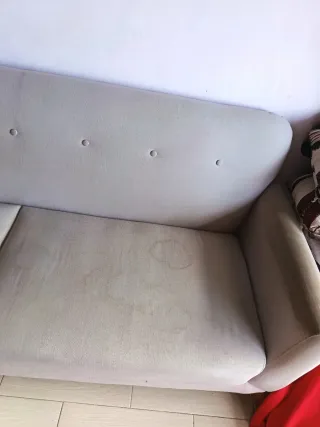 Sofá Cama Beige/Gris Tela 220x80x 60 alto 60 asien