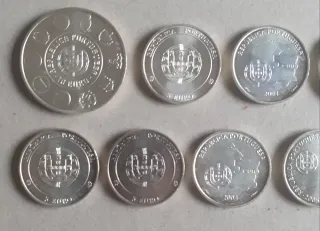 10 Monedas Plata Portugal 2003-2005. Peso 153 gr.
