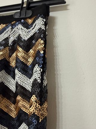 Gonna Midi Paillettes Zigzag Artigianale