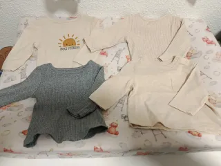 Lote 4 camisetas bebé 3 meses
