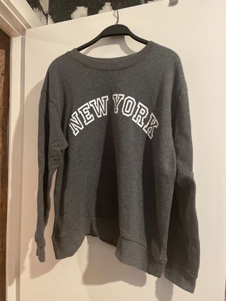 Sudadera gris New York