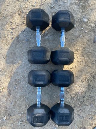 Mancuernas 17.5kg y 20kg (2 unidades de casa peso)