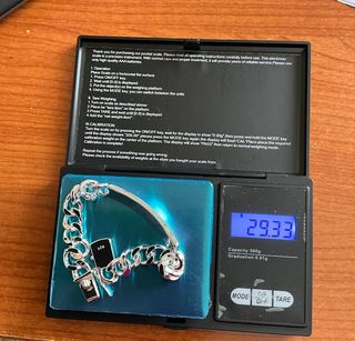 Braccialetto Unisex Largo 20cm Argento