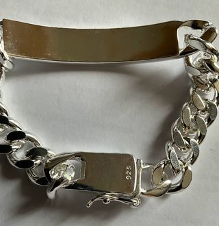 Braccialetto Unisex Largo 20cm Argento