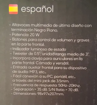 Altavoces Woxter Big Bass 95 20W Gaming