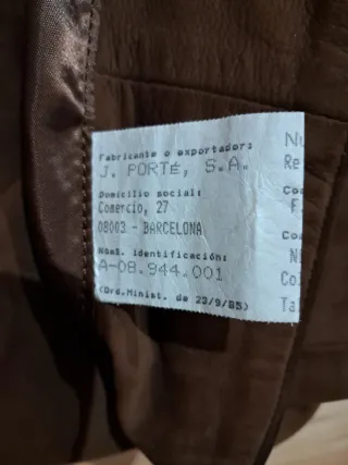 Abrigo piel vuelta marrón impecable