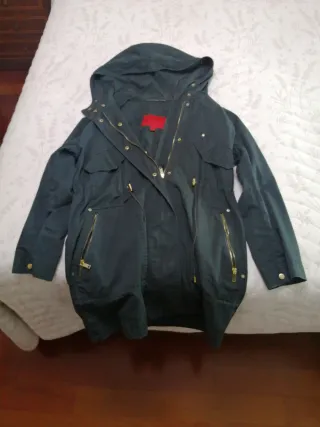 Parka larga verde