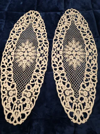 2 Runner Pizzo Macramè Bianchi