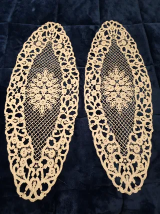 2 Runner Pizzo Macramè Bianchi