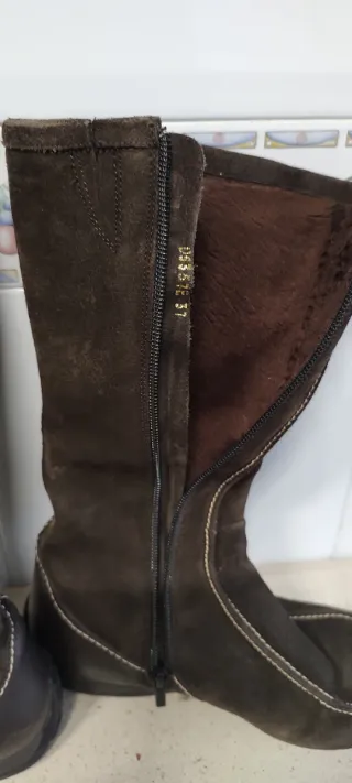 Botas Geox Ante Marrón Talla 37 Pelo Interior