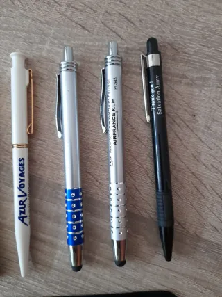 Lote 7 Bolígrafos Pierre Cardin con publicidad