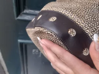 Borsa Borbonese Beige/Marrone