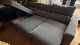 Sofá Cama Gris con Chaise Longue ¡URGE!