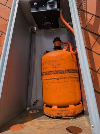 Estufa de gas cristal roto