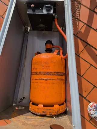 Estufa de gas cristal roto