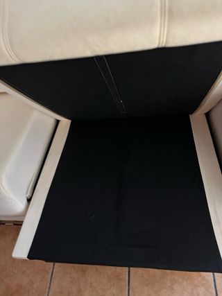 Sofá chaise longue 2 Plazas Beige Piel Sintética