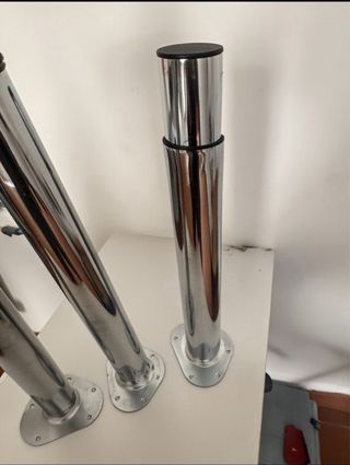 3 Patas Cilíndricas Extensibles Acero Inox