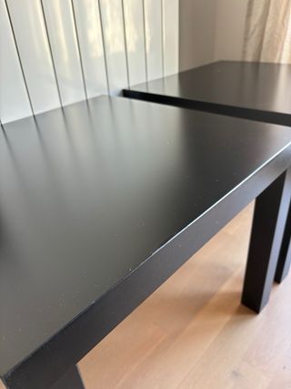 2 Mesas Auxiliares Negras Ikea