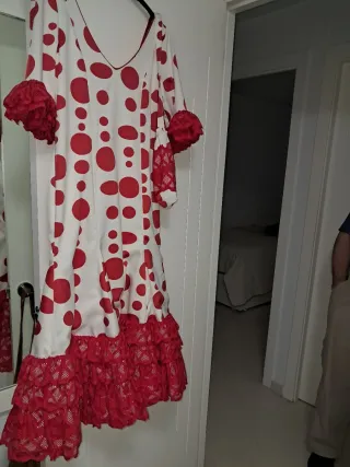Traje Flamenca Lunares Rojo Talla 42/44