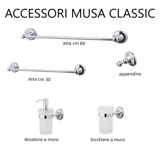 Set accessori bagno Musa ottone cromato