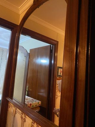 Espejo de madera y cristal