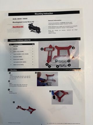 Plataforma para mover moto.