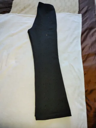 Pantalón negro mujer con brillos