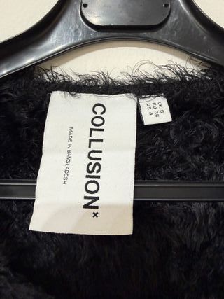 Cardigan COLLUSION Peloso Nero Taglia Unica