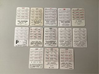 13 Calendarios de Bolsillo Eróticos Vintage