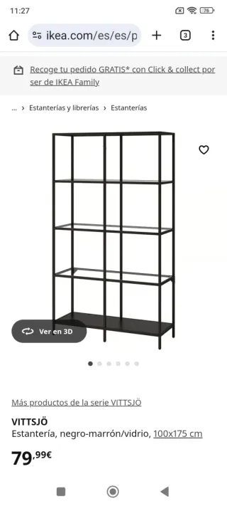 Estantería Metálica Ikea Vittsjö Rosa