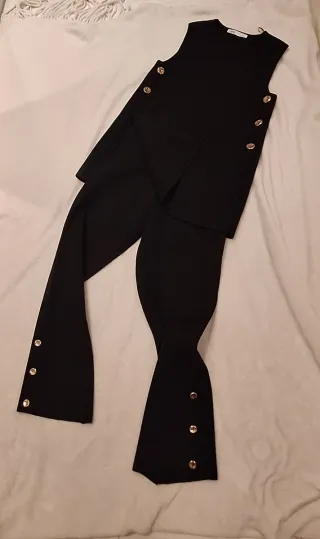 Conjunto Zara Pantalón y Top Negro